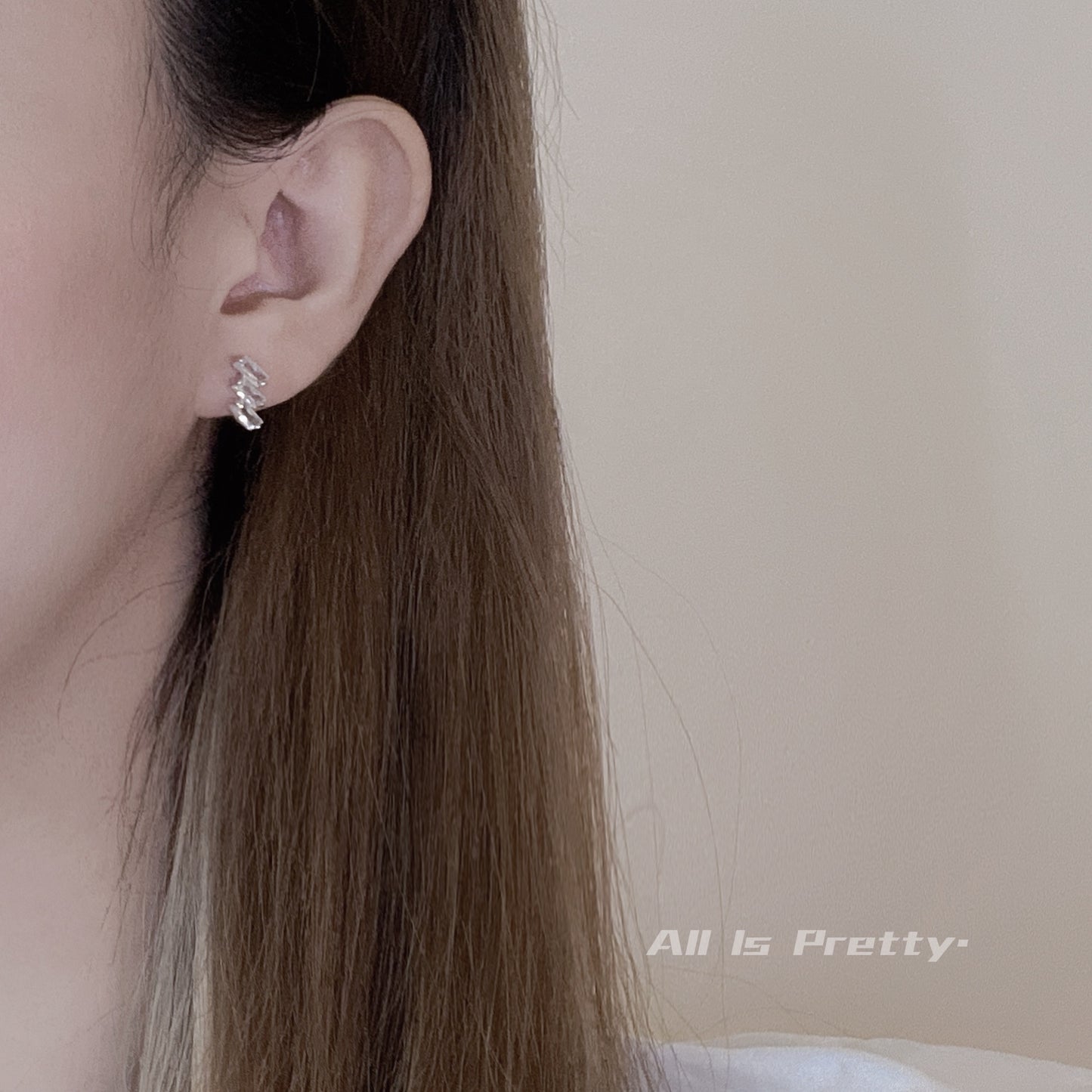 Crystal studded earrings