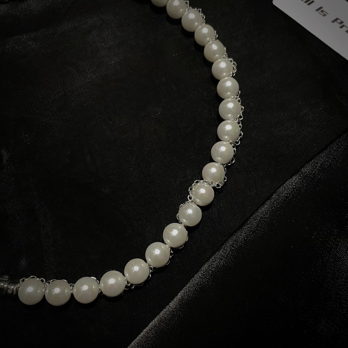 Pearls & gold-vermeil necklace